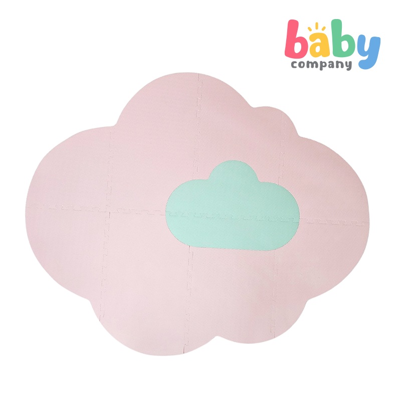 Baby Company Eva Cloud Puzzle Mat (Big Pink & Small Green)
