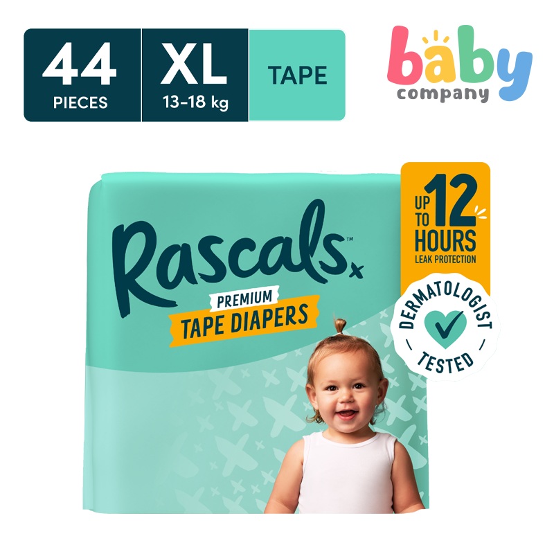 RascalsDiapers TapeJumboPack – XL,44pads